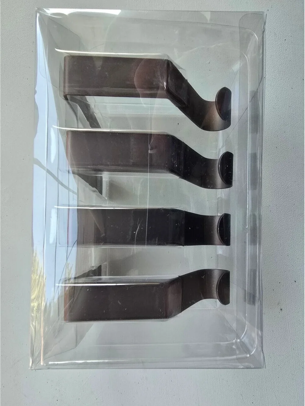 Bronze Christmas Stocking Hangers Set of 4 Mantel Hooks Holiday Decor